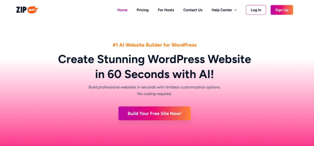 ZipWP - AI in Web Development