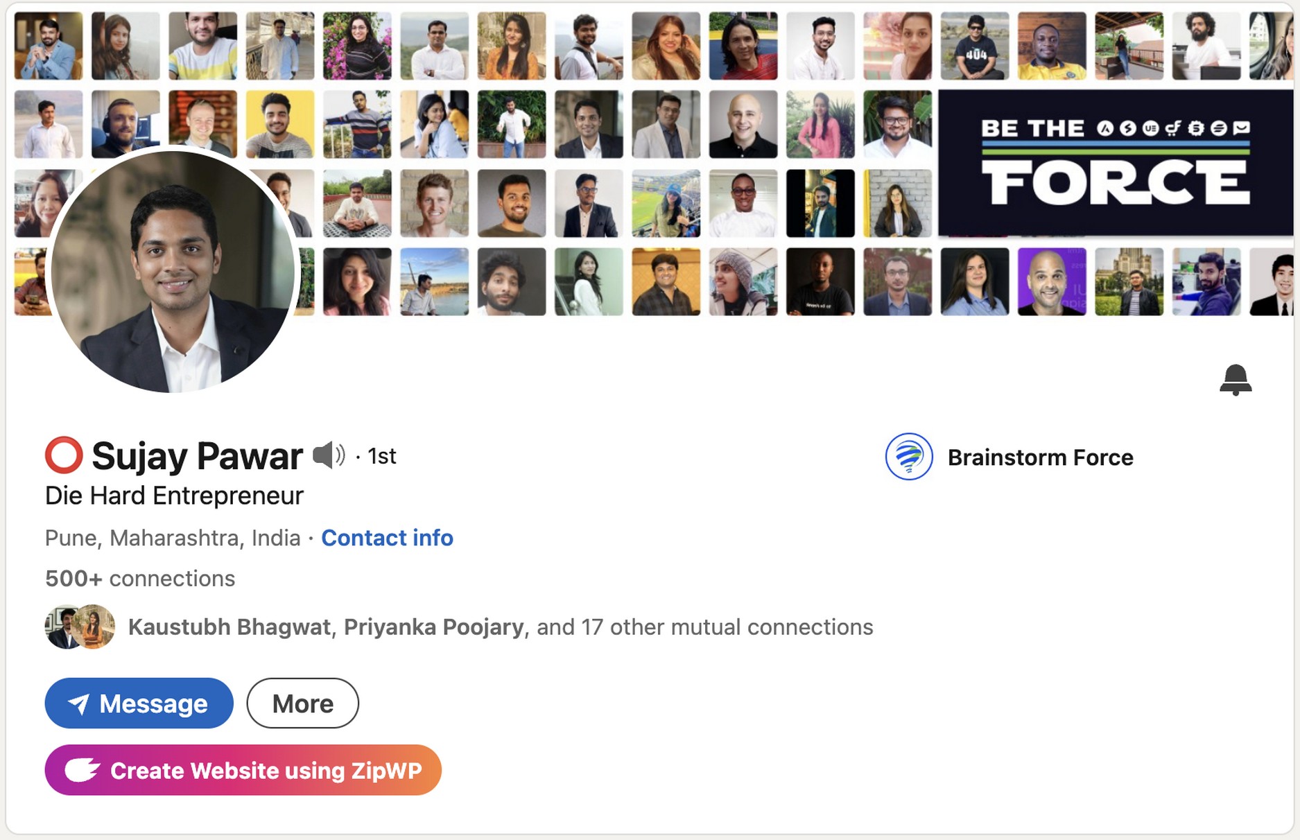Make sure the LinkedIn profile is updated with all details.