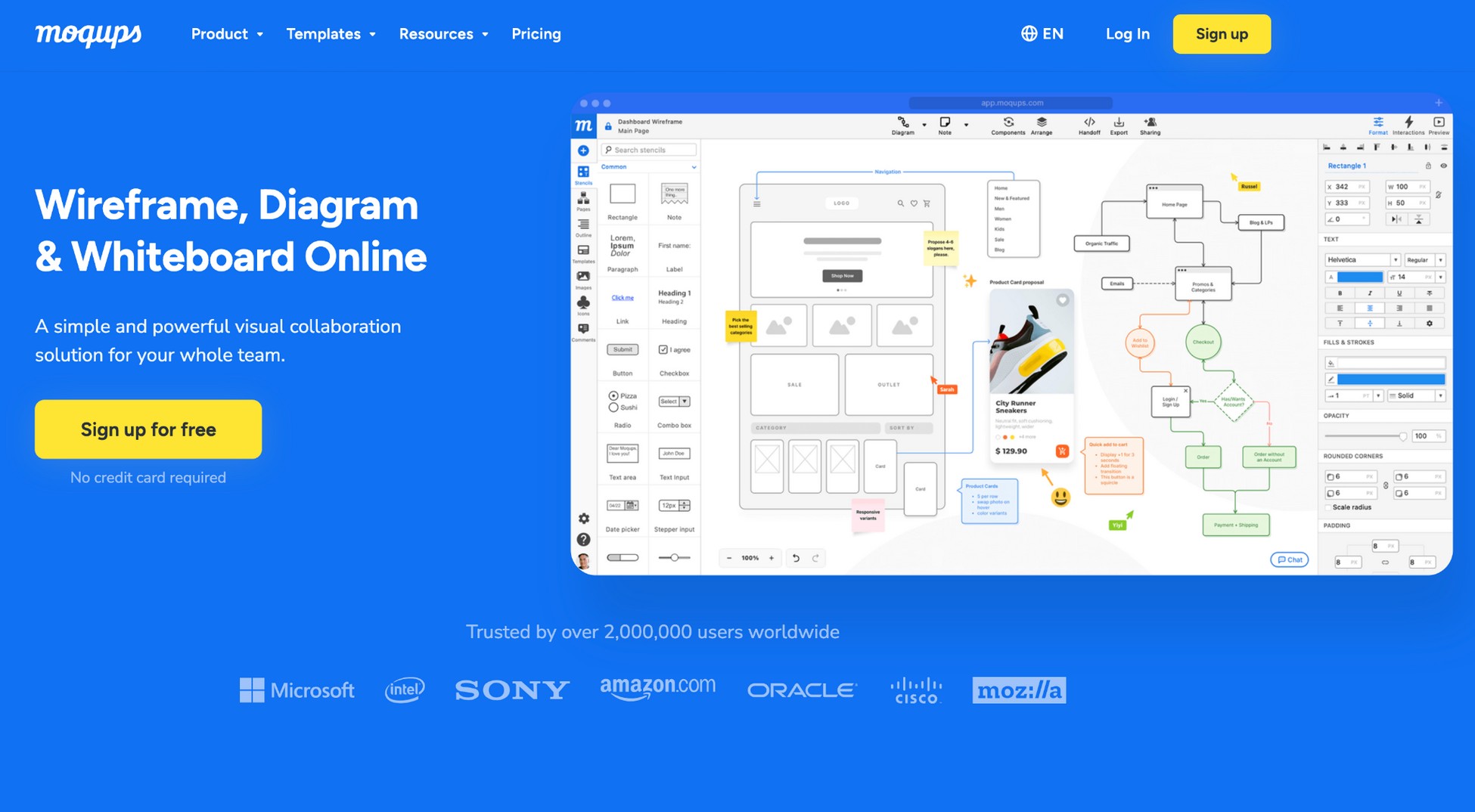 moqups wireframing tool