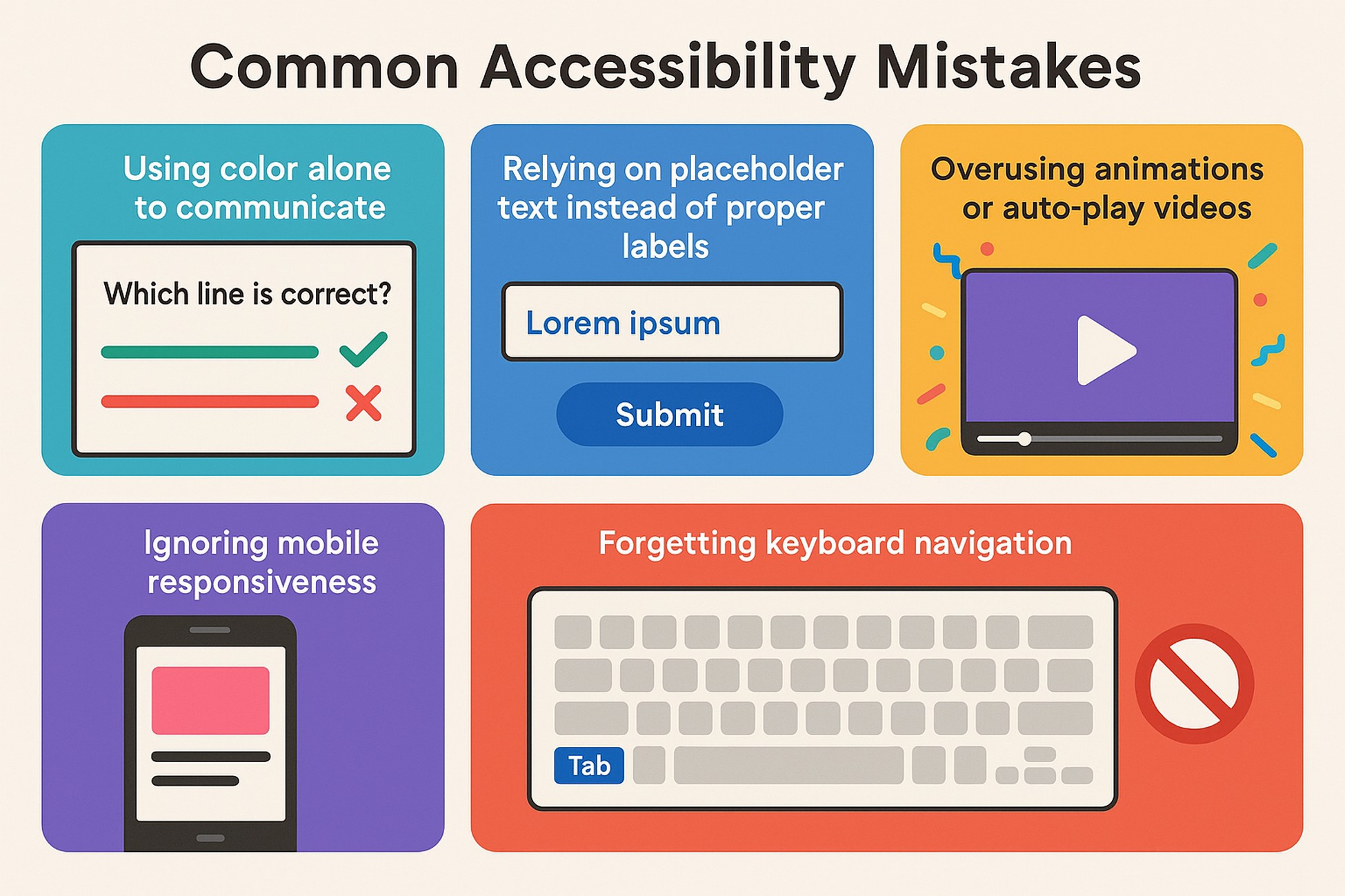 web design accessibility mistakes