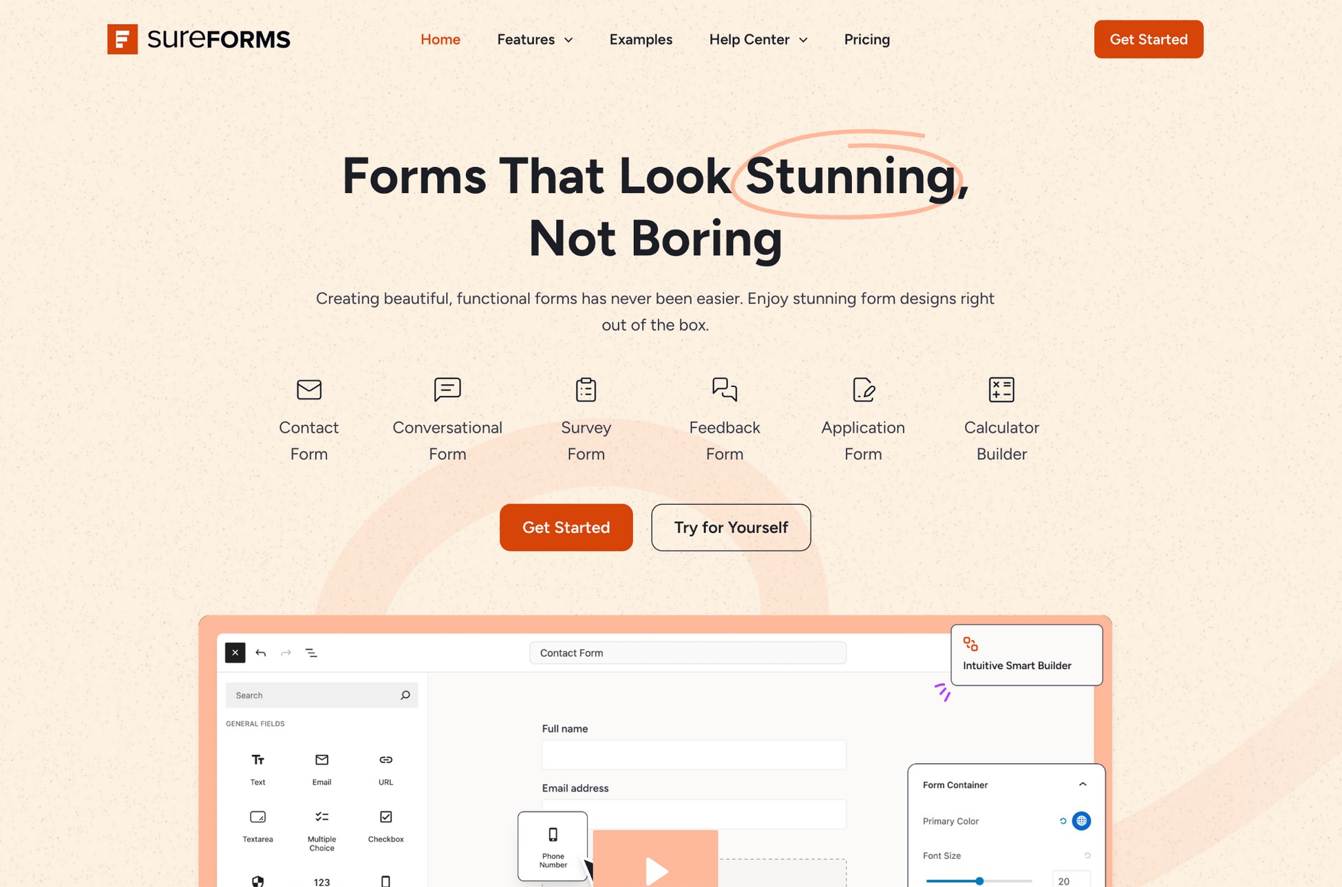 sureforms homepage