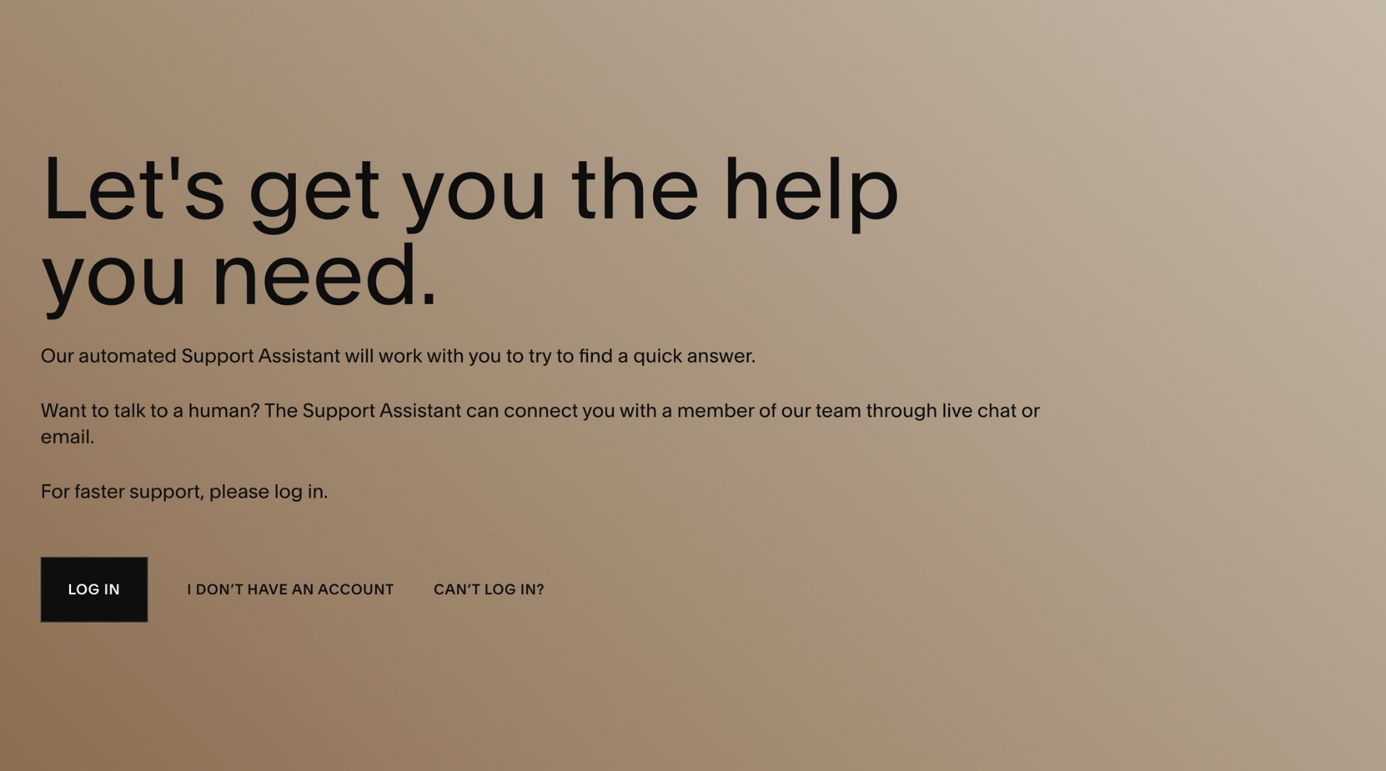 squarespace support area